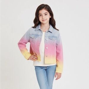 Wonder Nation tie-dyed denim jacket, girls size large